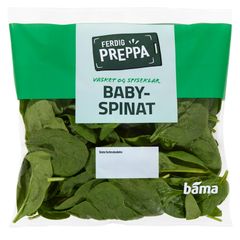 Ferdig Preppa Babyspinat 65 g er tilbakekalt.