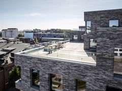 Verkstedveien 1 som ligger sentralt til på Skøyen har flere takterrasser. Foto: Knut Neerland - Magent.no