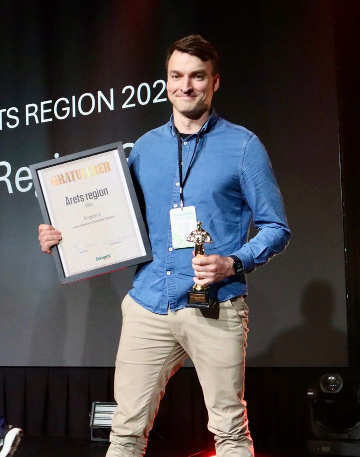 Kristoffer Sørland og regionen Trøndelag kan se seg fornøyd med å nok en gang bli kåret til Årets Region.