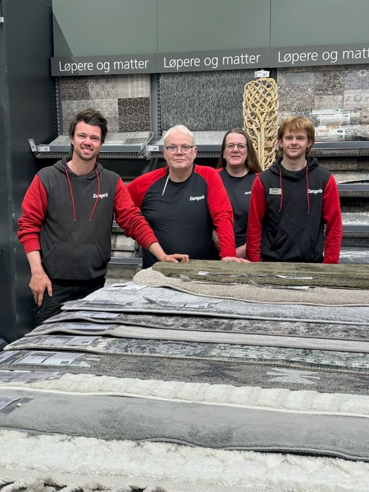Europris Narvik-teamet. Fra venstre: Vegard Andre Pedersen, Geir Mikaelsen, Anita Skavik og Mathias Foshaug.
