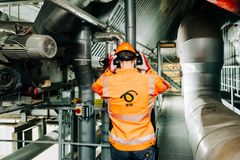 Inni BIRs forbrenningsanlegg i Rådalen.