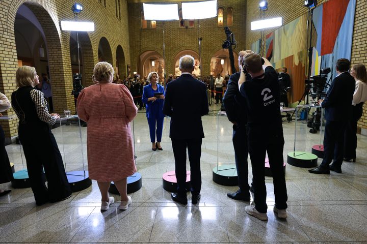 Det var stor interesse for partilederdebatten valgnatten 11.-12. september 2023.