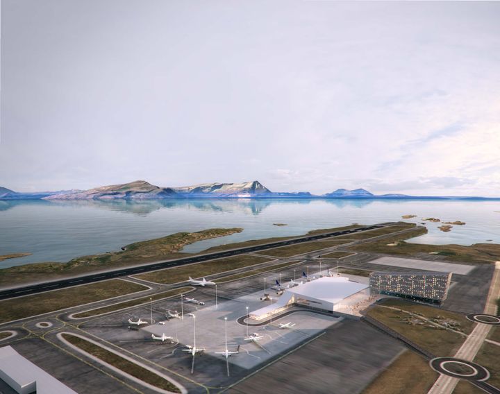 Nye Bodø lufthavn, slik den kan bli seende ut når den åpner. (Foto: Norconsult/Avinor)