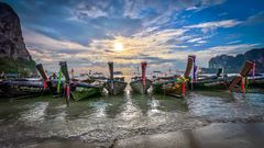 Long tail boats i Krabi