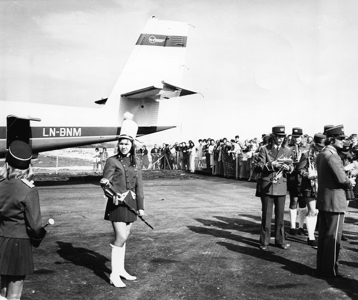 Åpning Mehamn lufthavn i 1974