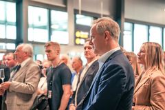 Jon-Ivar Nygård, Samferdselsminister, ved åpningen av ny terminal Tromsø lufthavn, Langnes