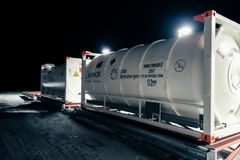 Biogassanlegget ved Svalbard lufthavn sett utenfra