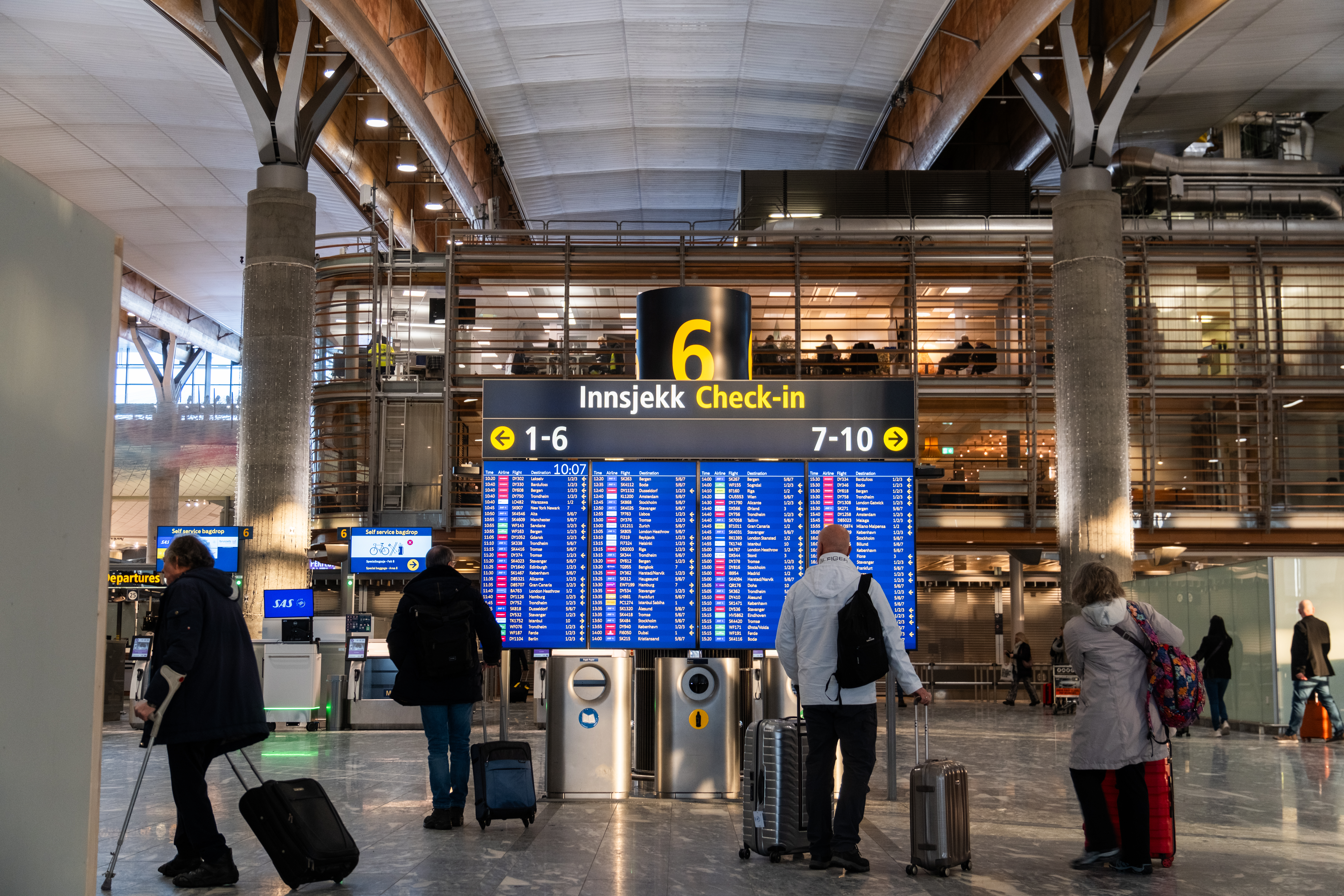 Vinterrush på norske flyplasser