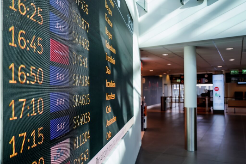 Vinterrush på Stavanger lufthavn