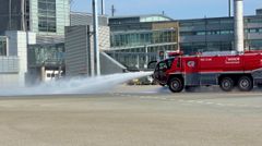Her vannes asfalten ved Oslo lufthavn