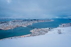 City of Tromsø, Arctic Norway, in winter