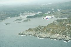 In flight from Stavanger to Bergen