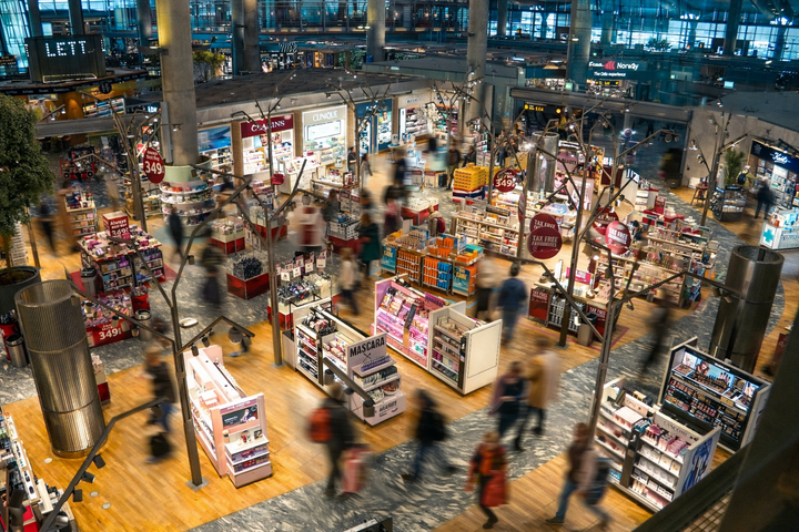 Tax free shop at Oslo Airport