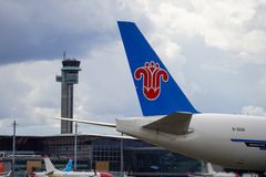 China Southern and the control tower at Oslo Airport