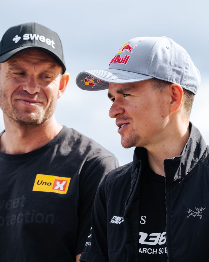 PROFILER: Tom Pidcock (t.h.) og Alexander Kristoff er to av profilene som stiller til start i Arctic Race of Norway.