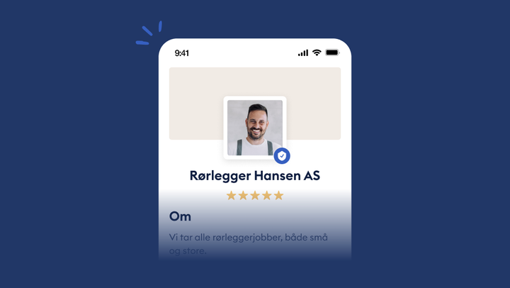 Illustrasjonsbilde av en verifisert bedrift på Mittanbud