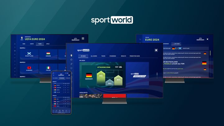The Euro 2024 - staged, among other features, with globally accessible 24/7 channels in the Sportworld app on Smart TV and all mobile devices.