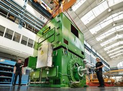 The Innomotics HV Series HS-modyn built at Dynamowerk in Berlin, setting standards when it comes to the availability of compressor drives: due to the unique rotor design it has the highest degree of reliability and minimum maintenance costs./Innomotics