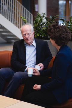 Thomas Vogth-Eriksen, direktør for akvakultur og havhelse i DNV og Trude Steinbru Heggstad, Head of Digital and Innovation i DNV Aquaculture & Ocean Health.