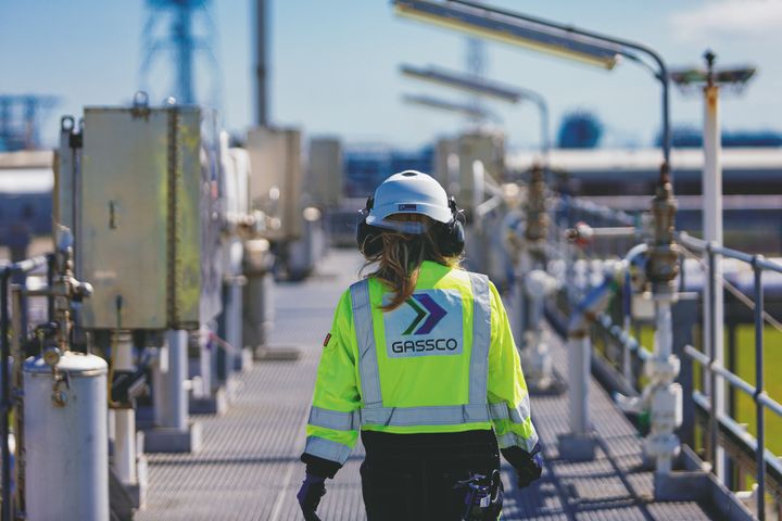 Receiving terminal in Easington, UK.