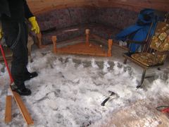 Slik kan en frostskade se ut midt på vinteren. Når våren kommer, blir det vannskader. (Foto: If)