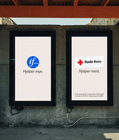 Slik vil det se ut mange steder: Materiell fra Ifs og Røde Kors' felles julekampanje.