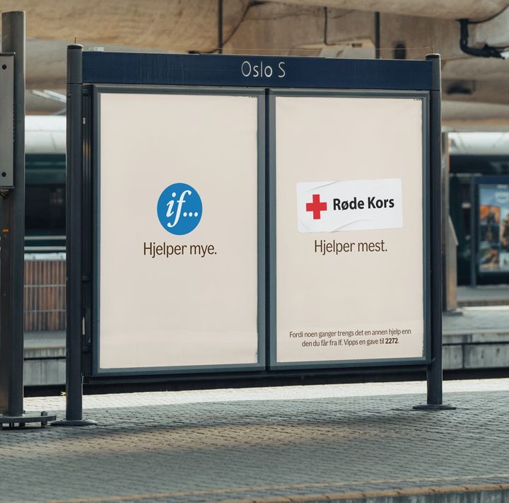 Slik vil det se ut mange steder: Materiell fra Ifs og Røde Kors' felles julekampanje.