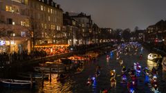 Lucia-parade i kayaker, København