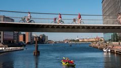 Cykelslangen er en av mange fine sykkelbroer i København