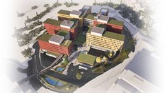 Moelven Modus skal levere kontorløsninger til Kongsberg Defence & Aerospace sitt nye kontorbygg. Illustrasjon: Halvorsen & Reine AS