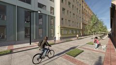 Moelven Byggmodul skal bygge 274 studentboliger i Bergen. Illustrasjon: Forum Arkitekter AS