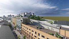 Moelven Byggmodul skal bygge 274 studentboliger i Bergen. Illustrasjon: Forum Arkitekter AS