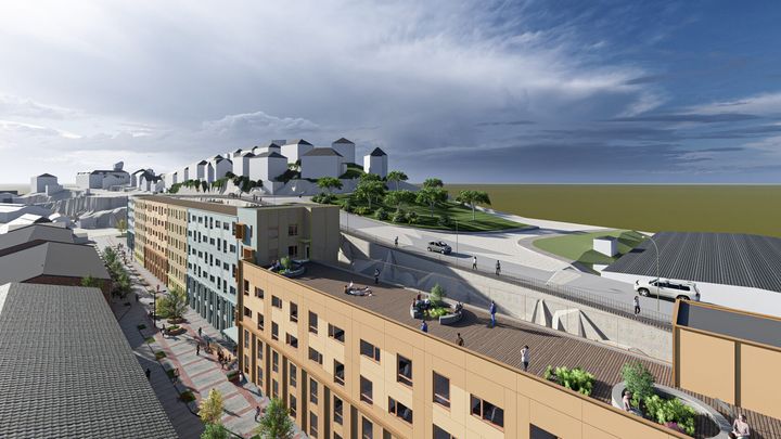 Moelven Byggmodul skal bygge 274 studentboliger i Bergen. Illustrasjon: Forum Arkitekter AS