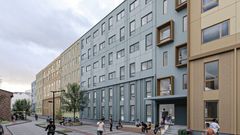 Moelven Byggmodul skal bygge 274 studentboliger i Bergen. Illustrasjon: Forum Arkitekter AS