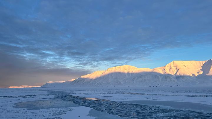 Innerst i Adventfjorden på Svalbard 22. februar i år.