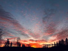 Soloppgang over Sande i Vestfold.