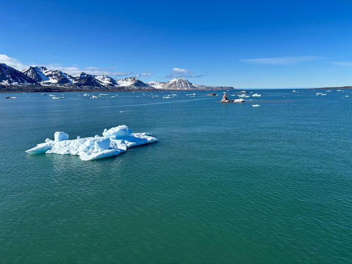 Kongsfjorden ved Ny-Ålesund i juni. Foto: Anita Verpe Dyrrdal