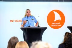 Kripossjef Kristin Kvigne på arrangementet Vold mot de minste barna under Arendalsuka 2026