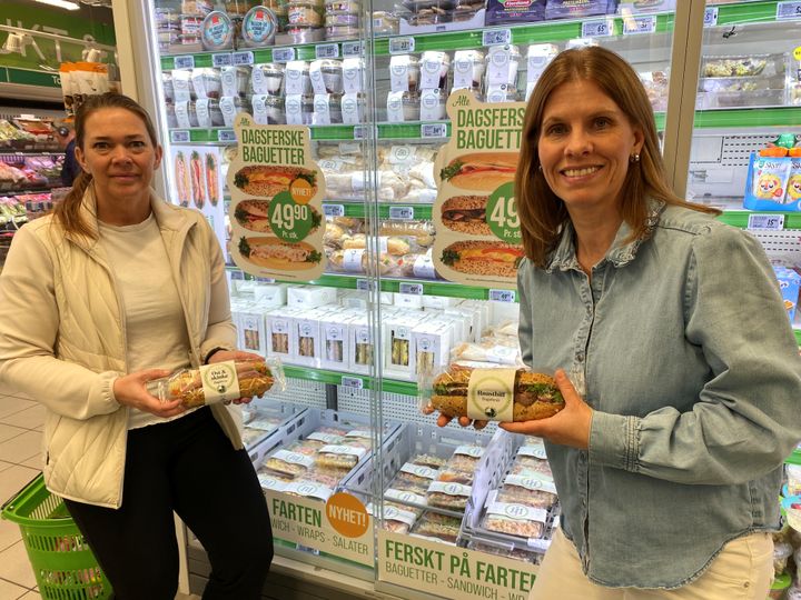 Gry Thomsen, markedsdirektør i Bakehuset og Elisabeth Christine Moen, kategorisjef i KIWI.
