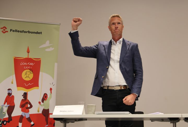 Nyvalgt leder i Fellesforbundet Christian Justnes.