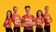 Fra venstre: Rebecca Koerner, Magnus Cort, Jonas Abrahamsen, Susanne Andersen og Tobias Halland Johannessen.