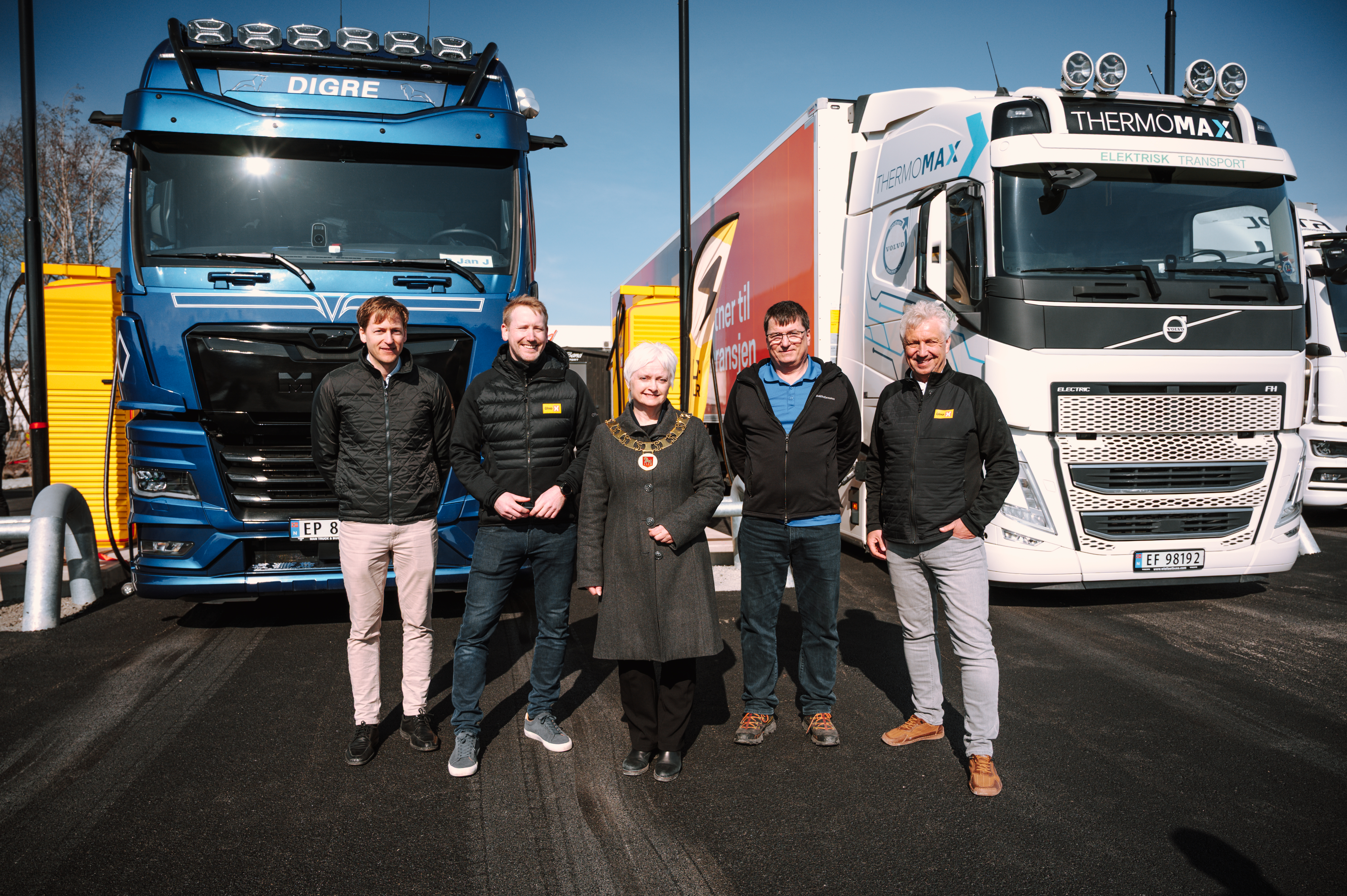 Uno-X åpnet ladere for lastebil i Levanger