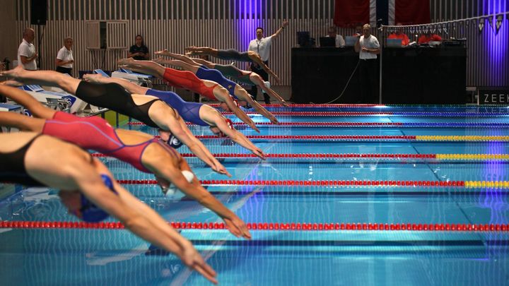 Starten fra et forsøksheat fra NM Kortbane i fjor