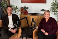 Øystein Kvamme og Riche Vestby i studio hos Stendi.