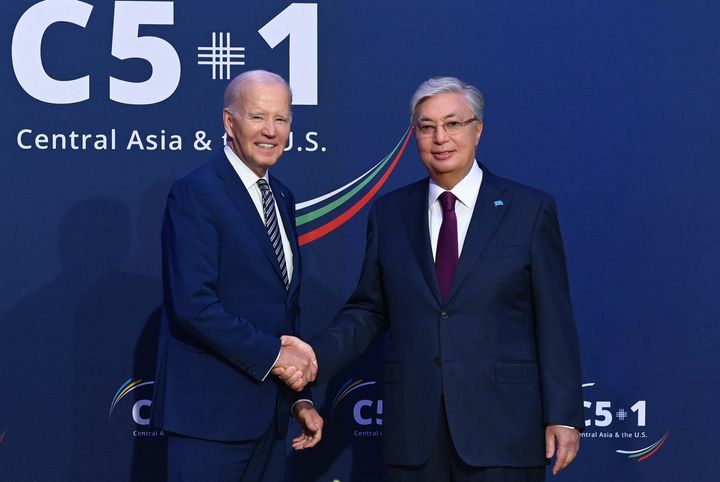 Presidents Kassym-Jomart Tokayev of Kazakhstan and Joseph Biden of the United Sates at "C5+1" summit in New York. Picture: Akorda.kz