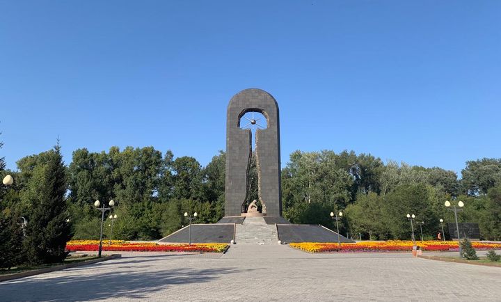 Stronger than Death monument in Semei erected in 2001 in memory of the victims of nuclear testing in Kazakhstan (source: The Astana Times).