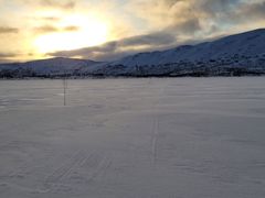 Lurfjellet og Gjømmervatnet: Ytre Gjømmervatn - staka løype over isen