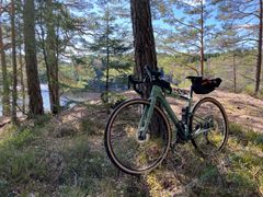 Støtte til sykkelrute i flott, trøndersk natur