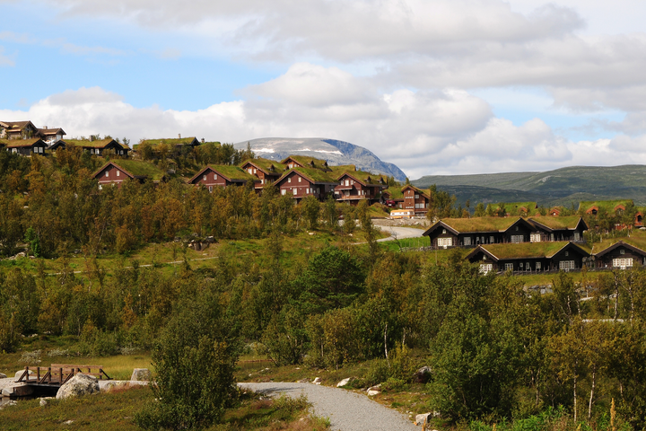 hyttefelt i fjellområde i Hol kommune
