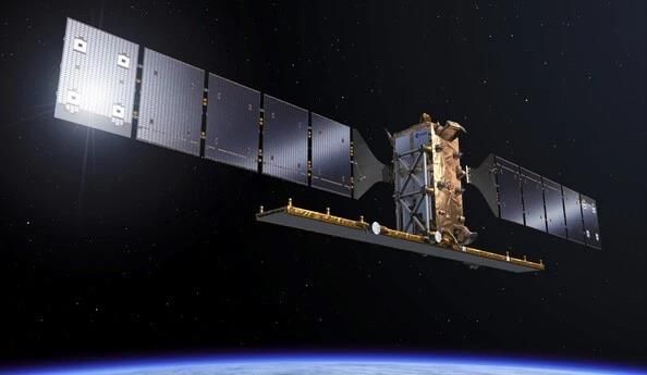Satellitten Sentinel-1 fra EUs Copernicus program, sett fra verdensrommet.